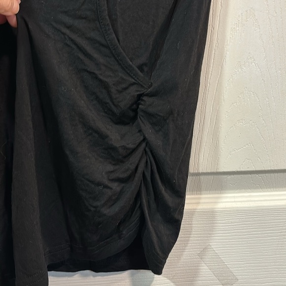 SMALLSHOW Nursing Shirt Fashionably Pregnant Black Short Sleeve size Small - Picture 5 of 9